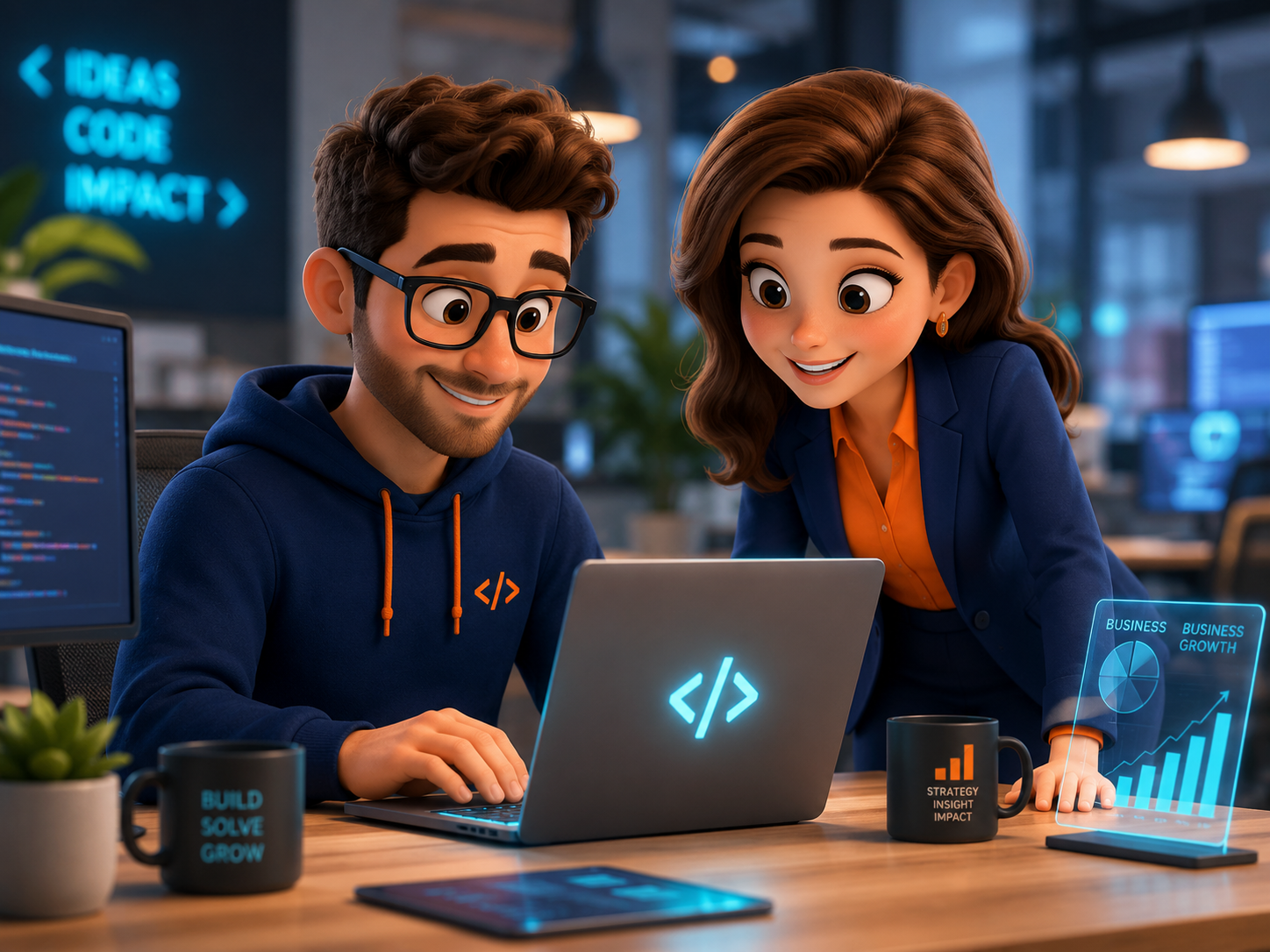 Developer and Consultant working together